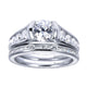 Engagement Ring 14k White Gold Diamond Straight