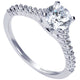 Engagement Ring 14k White Gold Diamond Straight