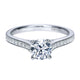 Engagement Ring 14k White Gold Diamond Straight