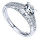 Engagement Ring 14k White Gold Diamond Straight