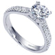 Engagement Ring 14k White Gold Diamond Straight