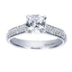 Engagement Ring 14k White Gold Diamond Straight