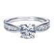 Engagement Ring 14k White Gold Diamond Straight