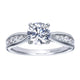 Engagement Ring 14k White Gold Diamond Straight