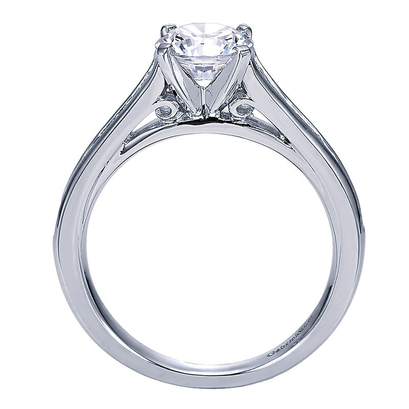 Engagement Ring 14k White Gold Diamond Straight