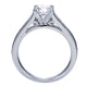 Engagement Ring 14k White Gold Diamond Straight