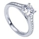 Engagement Ring 14k White Gold Diamond Straight