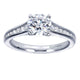 Engagement Ring 14k White Gold Diamond Straight