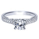Engagement Ring 14k White Gold Diamond Straight