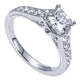 Engagement Ring 14k White Gold Diamond Straight
