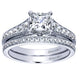 Engagement Ring 14k White Gold Diamond Straight