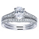 Engagement Ring 14k White Gold Diamond Straight