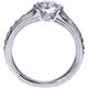 Engagement Ring 14k White Gold Diamond Straight
