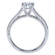 Engagement Ring 14k White Gold Diamond Straight