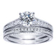 Engagement Ring 14k White Gold Diamond Straight