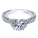 Engagement Ring 14k White Gold Diamond Straight