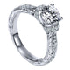 Engagement Ring 14k White Gold Diamond Straight