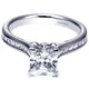 Engagement Ring 14k White Gold Diamond Straight
