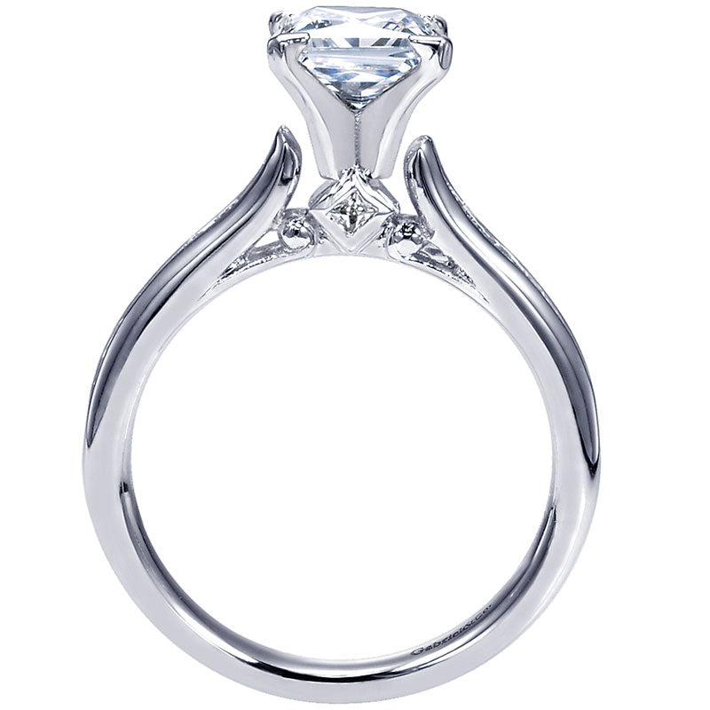 Engagement Ring 14k White Gold Diamond Straight