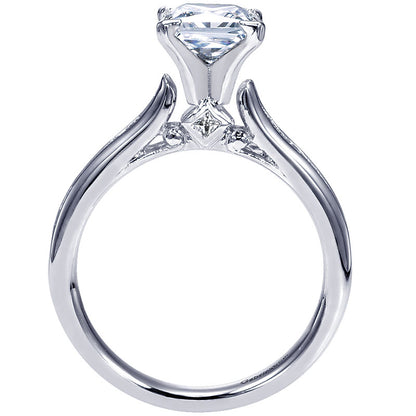 Engagement Ring 14k White Gold Diamond Straight