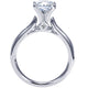 Engagement Ring 14k White Gold Diamond Straight