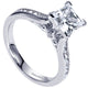 Engagement Ring 14k White Gold Diamond Straight