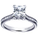 Engagement Ring 14k White Gold Diamond Straight
