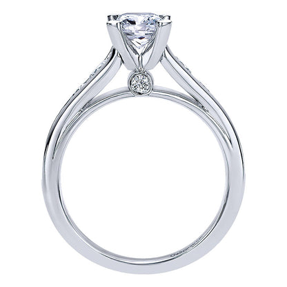 Engagement Ring 14k White Gold Diamond Straight