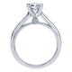 Engagement Ring 14k White Gold Diamond Straight