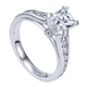 Engagement Ring 14k White Gold Diamond Straight