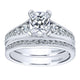 Engagement Ring 14k White Gold Diamond Straight