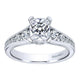 Engagement Ring 14k White Gold Diamond Straight