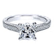 Engagement Ring 14k White Gold Diamond Straight