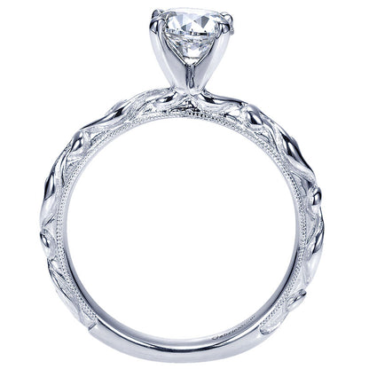 Engagement Ring 14k White Gold Diamond Straight