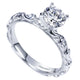 Engagement Ring 14k White Gold Diamond Straight