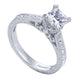 Engagement Ring 14k White Gold Diamond Straight