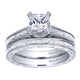 Engagement Ring 14k White Gold Diamond Straight