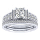 Engagement Ring 14k White Gold Diamond Straight