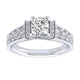 Engagement Ring 14k White Gold Diamond Straight