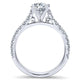 14K White Gold Diamond Straight With Bold Pave Shank 14K White Gold Engagement Ring ER7225W44Jj