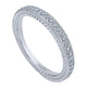 Wedding Band 14k White Gold Diamond Straight