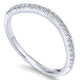 Wedding Band 14k White Gold Diamond Straight