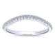 Wedding Band 14k White Gold Diamond Straight