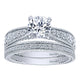 Wedding Band 14k White Gold Diamond Straight
