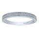 Wedding Band 14k White Gold Diamond Straight