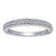 Wedding Band 14k White Gold Diamond Straight