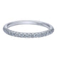 Wedding Band 14k White Gold Diamond Straight