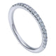 Wedding Band 14k White Gold Diamond Straight
