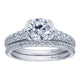 Wedding Band 14k White Gold Diamond Straight