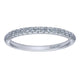 Wedding Band 14k White Gold Diamond Straight